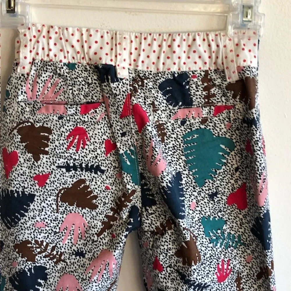 FABULA Print Elastic Waist Pants Trousers Size 6